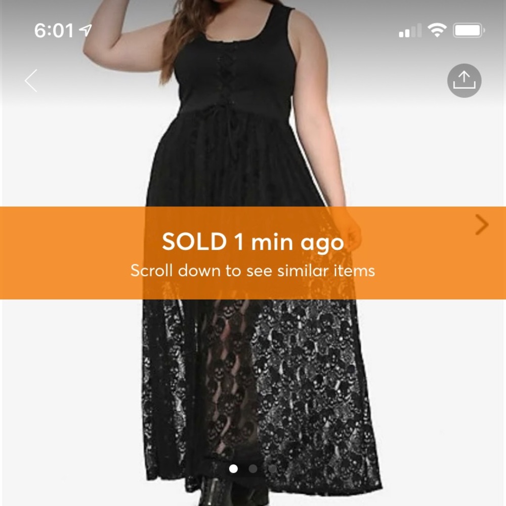 FINAL PRICE Women's Plus Size 5X Goth Maxi Dress